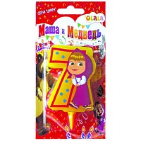 Свеча Маша и Медведь "Цифра 7"
