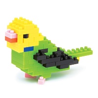 Мини-конструктор Nanoblock (Наноблок) "Зеленый попугайчик" 110 элементов