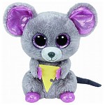 Мягкая игрушка Beanie Boo's "Мышонок Squeaker с кусочком сыра" 15 см