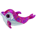 Мягкая игрушка Beanie Boo's "Дельфин Sparkles" розовый, 33 см