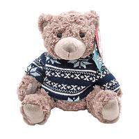 Мягкая игрушка "Мишка Билли в новогоднем свитере", 23 см