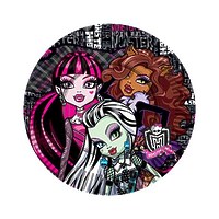Тарелка бумажная Monster High "Страшно красивые" 23 см, 10 шт