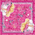 Салфетки бумажные "Барби" 33х33 см, 20 шт