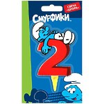 Свеча Смурфики "Цифра 2"