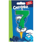 Свеча Смурфики "Цифра 7"